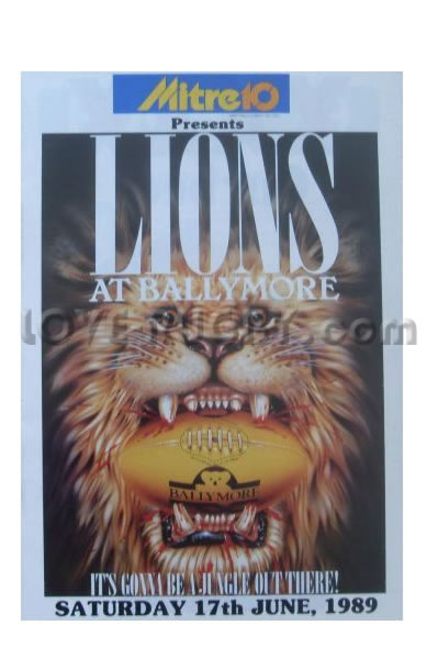 1989 Queensland Reds v British Lions  Rugby Programme